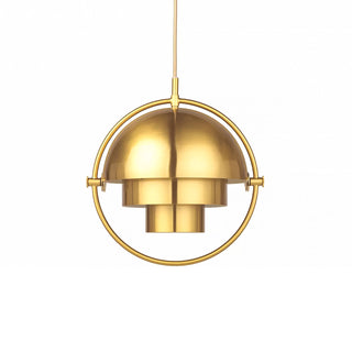 Lustra Suspension Boule Déformée Dorée