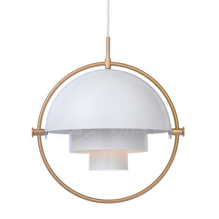 Lustra Suspension Boule Déformée Dorée