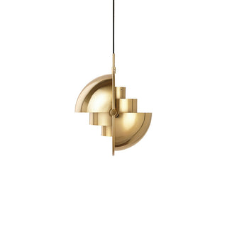 Lustra Suspension Boule Déformée Dorée