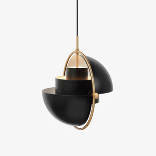 Lustra Suspension Boule Déformée Dorée