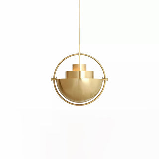 Lustra Suspension Boule Déformée Dorée