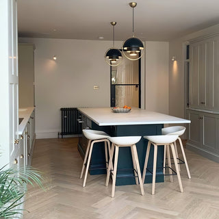 Lustra Suspension Boule Déformée Dorée
