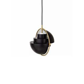 Lustra Suspension Boule Déformée Dorée