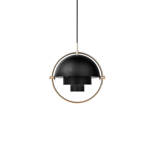 Lustra Suspension Boule Déformée Dorée