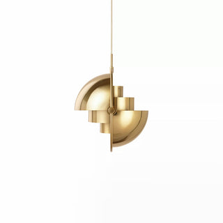 Lustra Suspension Boule Déformée Dorée