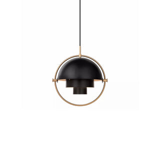 Lustra Suspension Boule Déformée Dorée