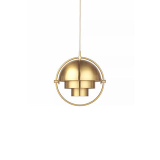 Lustra Suspension Boule Déformée Dorée