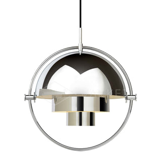 Lustra Suspension Boule Déformée Dorée