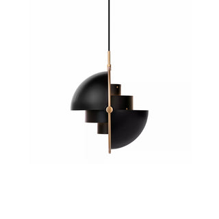 Lustra Suspension Boule Déformée Dorée