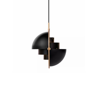 Lustra Suspension Boule Déformée Dorée