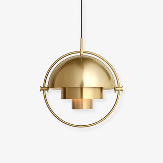 Lustra Suspension Boule Déformée Dorée