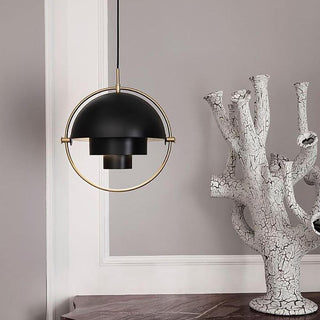 Lustra Suspension Boule Déformée Dorée