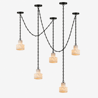 Multi-Tier Chain Drum Pendant Lamp-Neutral Decor
