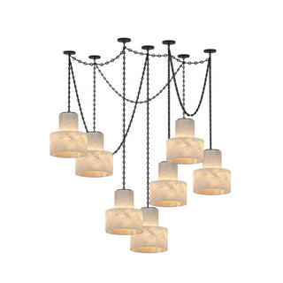 Multi-Tier Chain Drum Pendant Lamp-Neutral Decor