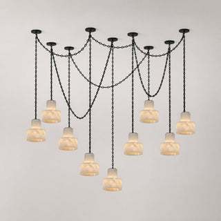 Multi-Tier Chain Drum Pendant Lamp-Neutral Decor