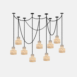 Multi-Tier Chain Drum Pendant Lamp-Neutral Decor
