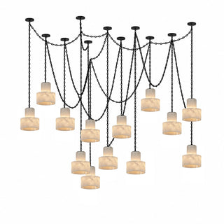 Multi-Tier Chain Drum Pendant Lamp-Neutral Decor