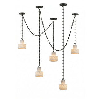 Multi-Tier Chain Drum Pendant Lamp-Neutral Decor