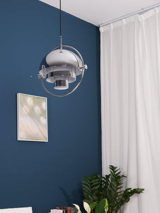 Lustra Suspension Boule Déformée Dorée