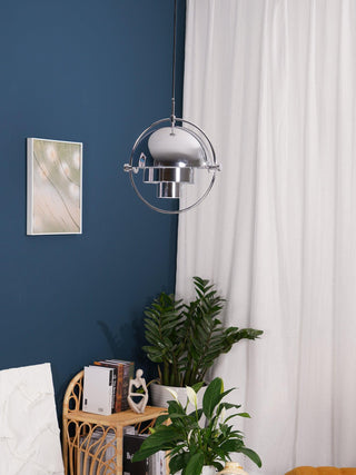 Lustra Suspension Boule Déformée Dorée