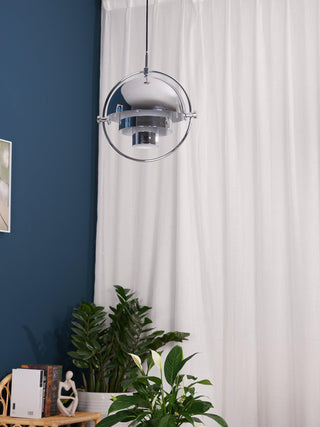 Lustra Suspension Boule Déformée Dorée