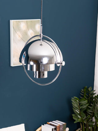 Lustra Suspension Boule Déformée Dorée