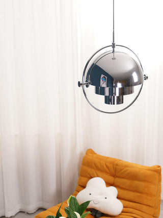 Lustra Suspension Boule Déformée Dorée