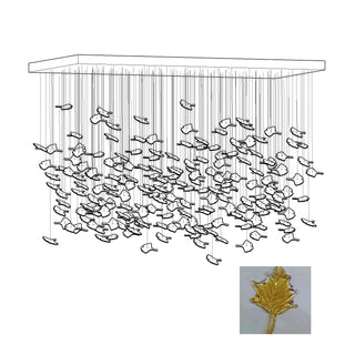 Syraean Lustre en cristal multicolore en forme de feuille d'érable