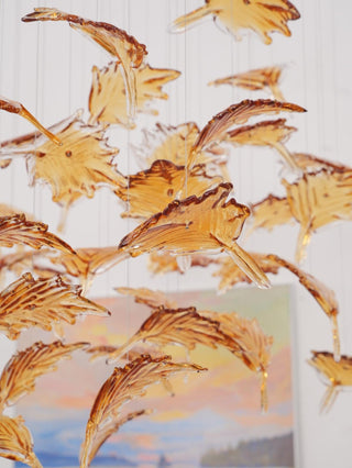 Syraean Lustre en cristal multicolore en forme de feuille d'érable