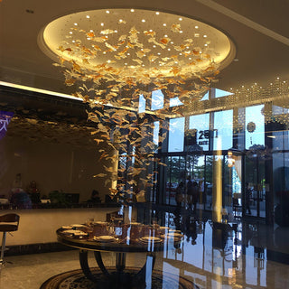 Syraean Lustre en cristal multicolore en forme de feuille d'érable