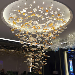 Syraean Lustre en cristal multicolore en forme de feuille d'érable