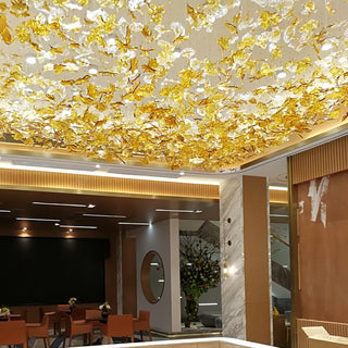 Syraean Lustre en cristal multicolore en forme de feuille d'érable
