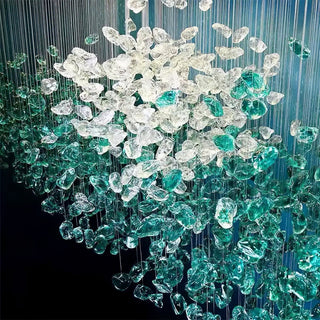 Veshaa Lustre en cristal de pierre de luxe postmoderne
