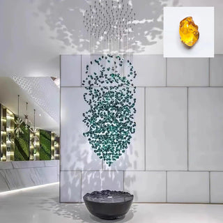 Veshaa Lustre en cristal de pierre de luxe postmoderne