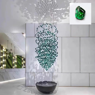 Veshaa Lustre en cristal de pierre de luxe postmoderne