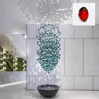Veshaa Lustre en cristal de pierre de luxe postmoderne