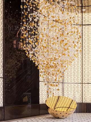 Veshaa Lustre en cristal de pierre de luxe postmoderne