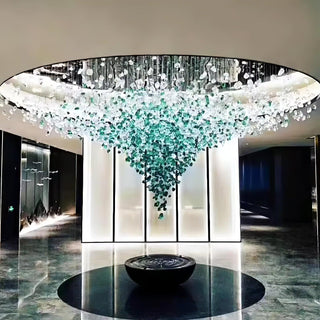 Crystal Stone Chandelier-Neutral Decor