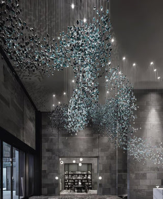 Veshaa Lustre en cristal de pierre de luxe postmoderne