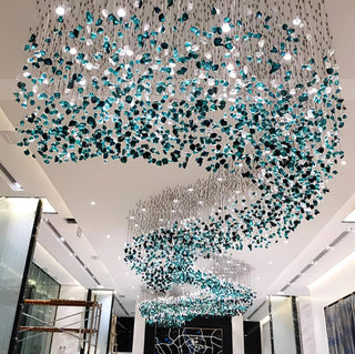 Veshaa Lustre en cristal de pierre de luxe postmoderne