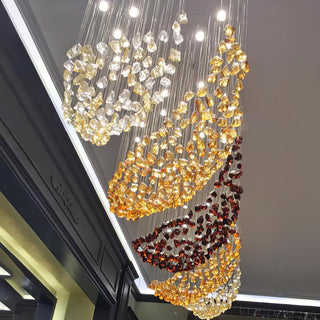 Veshaa Lustre en cristal de pierre de luxe postmoderne
