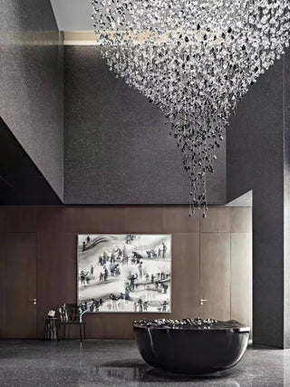 Veshaa Lustre en cristal de pierre de luxe postmoderne
