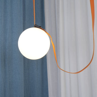 Lustra Suspension en Cuir et Verre
