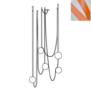 Lustra Suspension en Cuir et Verre