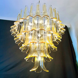 Aurora Lustre en Verre Murano Pétales Ambre
