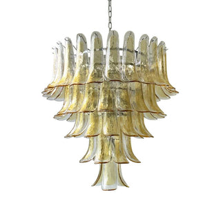 Aurora Lustre en Verre Murano Pétales Ambre