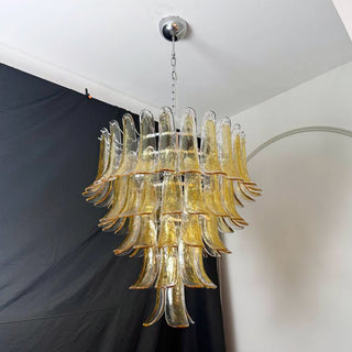 Aurora Lustre en Verre Murano Pétales Ambre