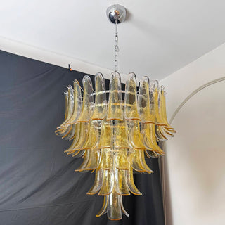 Aurora Lustre en Verre Murano Pétales Ambre