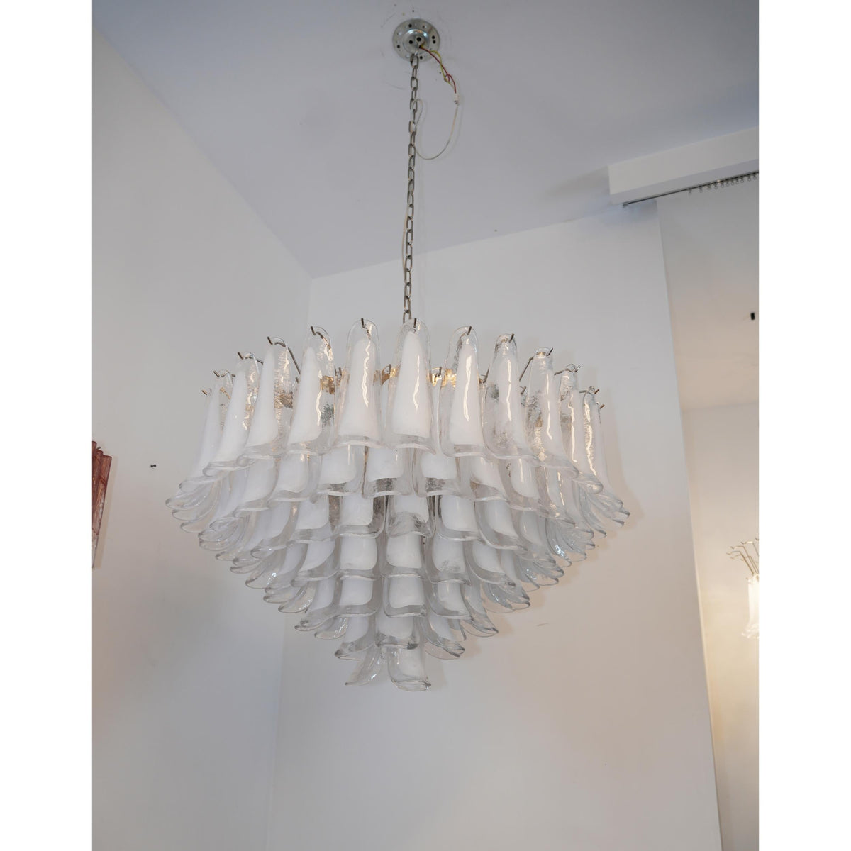 Orshaan Lustre Postmoderne de Luxe en Métal et Verre