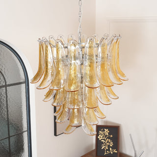 Orshaan Lustre Postmoderne de Luxe en Métal et Verre